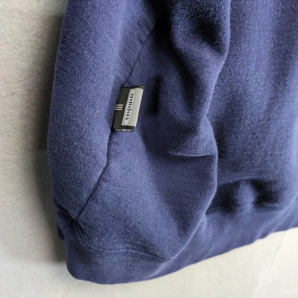 adidas Hoodie Mens XL Blue Embroidered Logo Vintage 2002 Canada Y2K‎ Streetwear